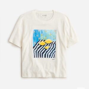 J crew relaxed fit lemons graphic shirt